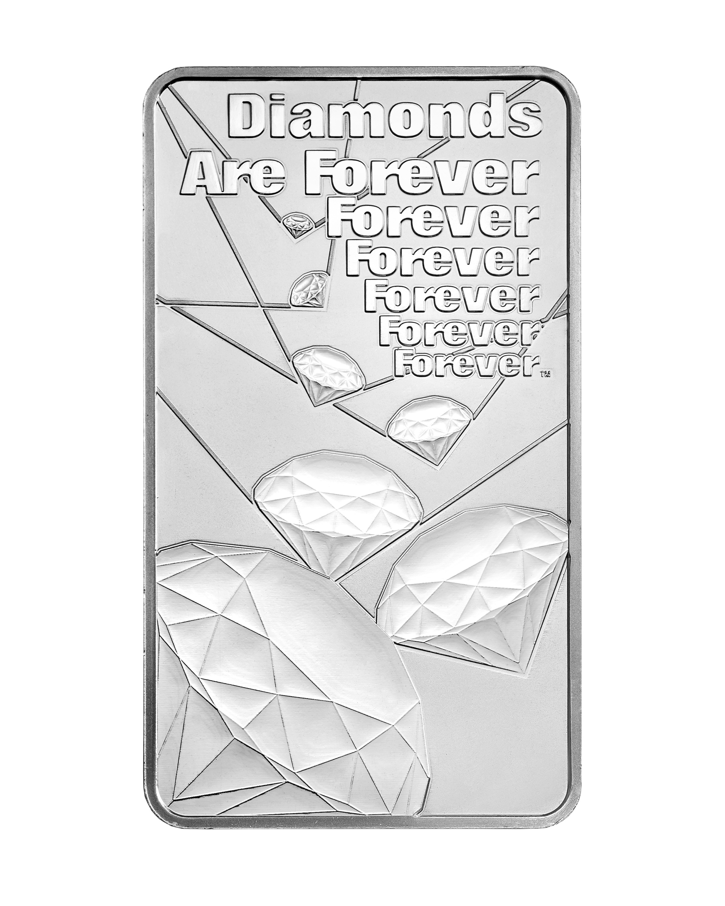 James Bond Diamonds Are Forever Minted 10 oz Silver Bar